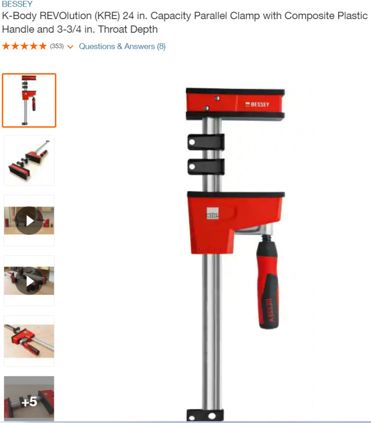 Bessey K Body clamps, these seem to be better than the UniKlamp just more expensive.