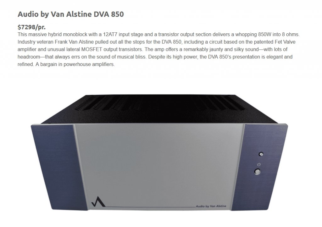 AVA DVA 850 - TAS Editors Choice