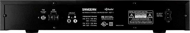 Sangean HDT-1 HD/FM/AM tuner - rear