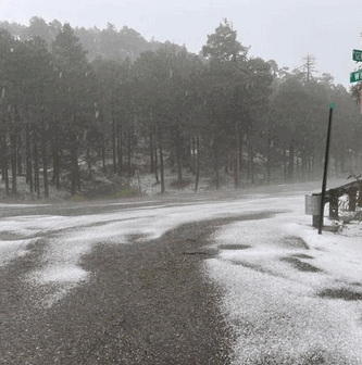 Mt Lemmon hailstorm 8-10-2022