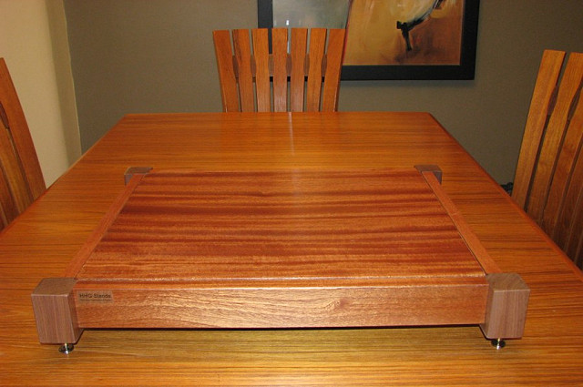 HHG Stands Sapele rails and Shelf Walnut Posts
