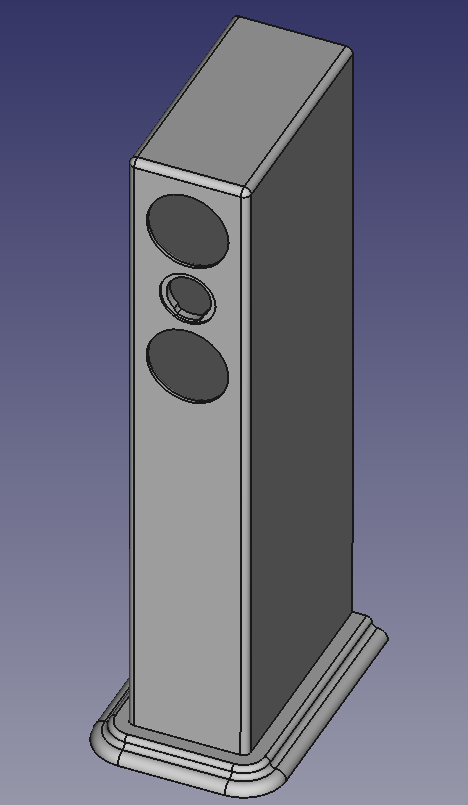 X-MTM speaker box mock up, no interior supports