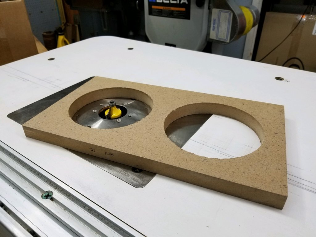 Setting up to route the baffles