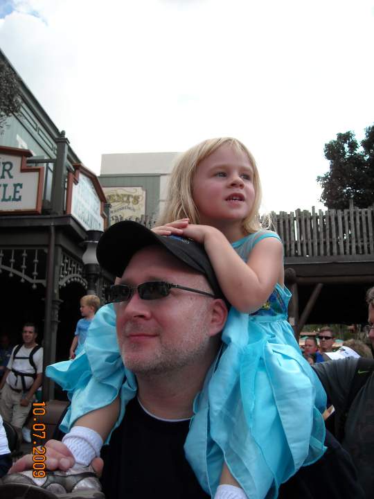 Elle and Dad at Disney