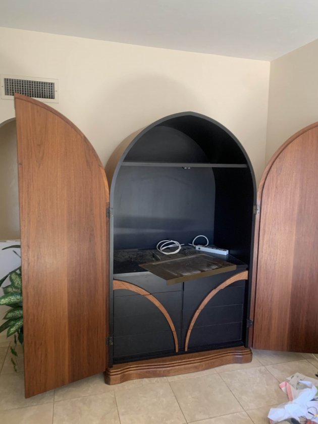 Inside of Stereo cabinet