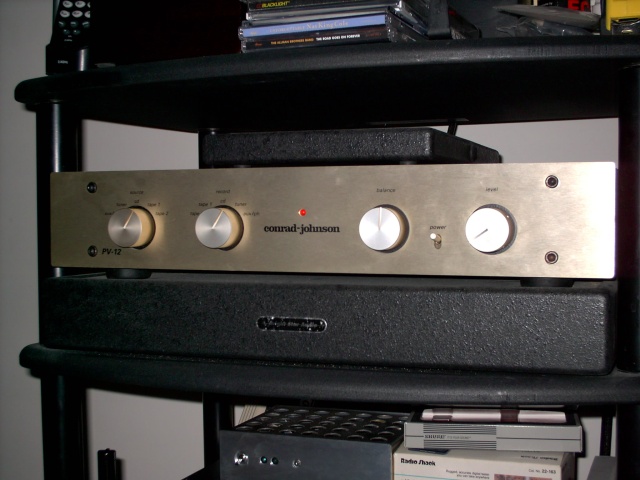 Conrad Johnson PV12A heavily modified on Bright Star Big Rock 2 and Bright Star Little Rock on top of CJ