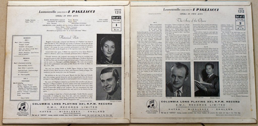 Leoncavallo---I-Pagliacci---Callas--Di-Stefano--Gobbi---back