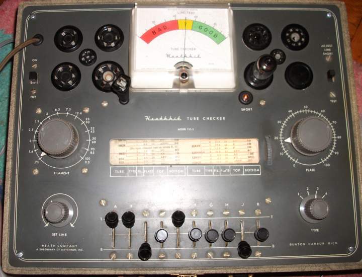 Heathkit TC2 showing shorted tube