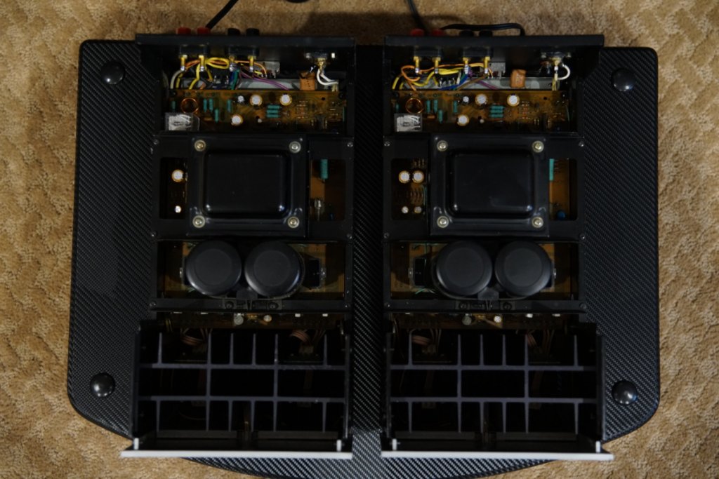 Kenwood L-06m Monoblock Amplifiers (Internal Top-down Shot)