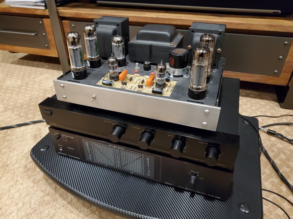 Dynaco ST-70 Tube Amplifier (With Sanyo P55 and C55 pictured below)