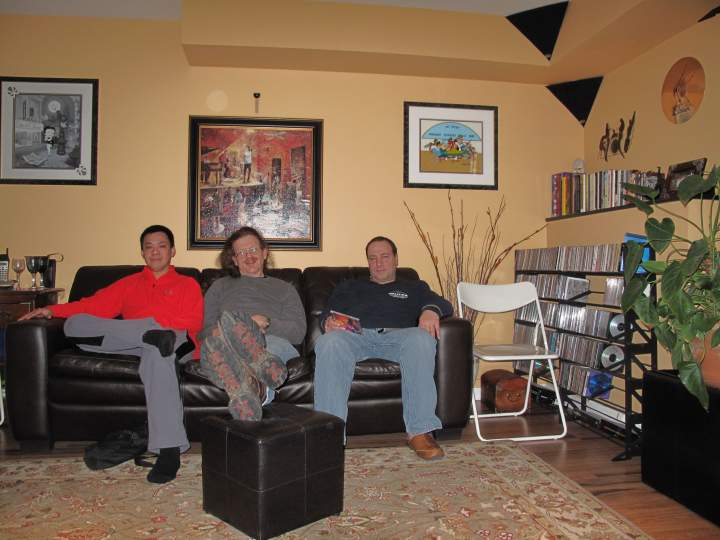 Listening to Joe's system with Ed and Joe