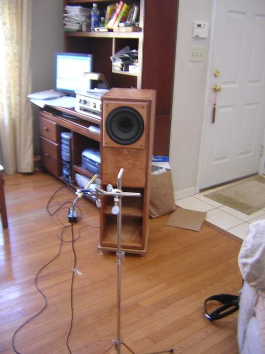 Horn speaker being measured