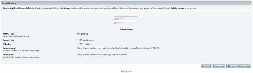 Image page