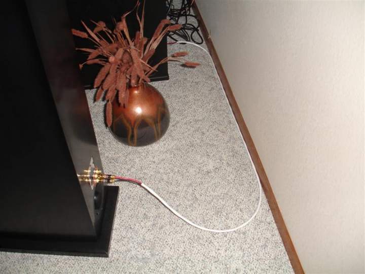 Speaker cable run
