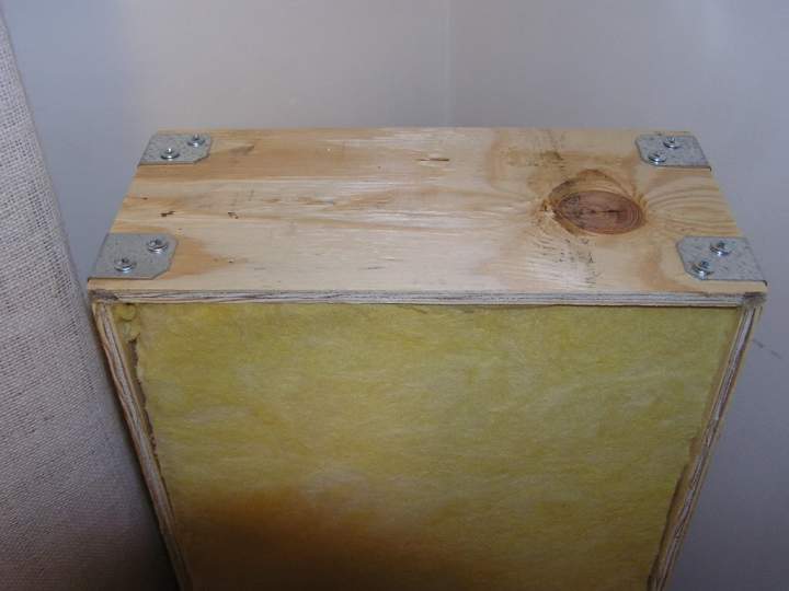 Bass trap construction details. 1'x4'x6
