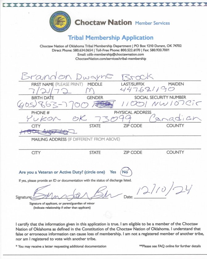 Brandon Brocktribal Renewal