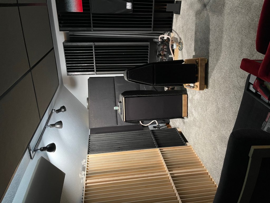 Front left diffusers and bass trap