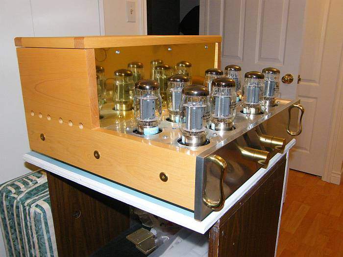 Parallel Push Pull kt88 triode amp. Regulated B ,C- and filaments.