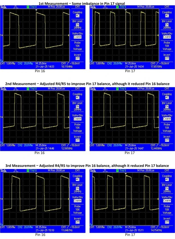 Figure-12 Pins-16-17 Oscilloscope Waveforms