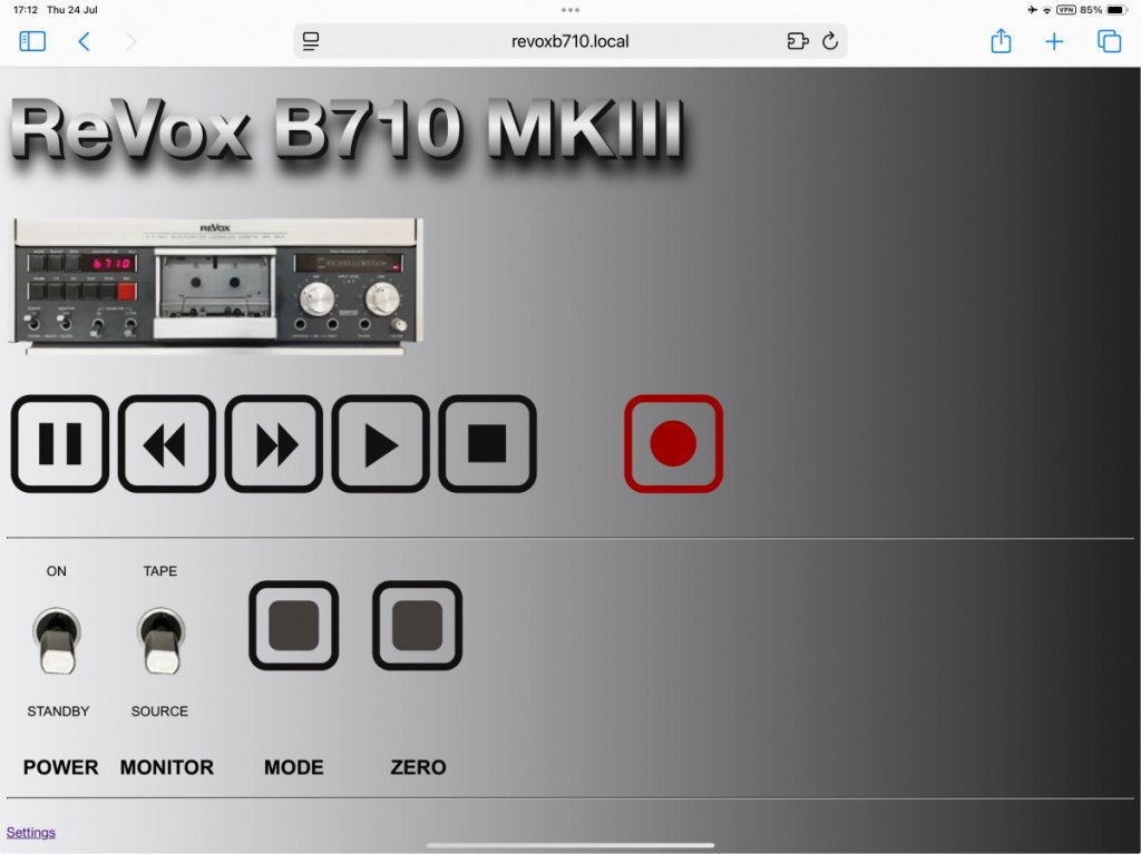 Figure-16 Re Vox B 710 MKIII Panel