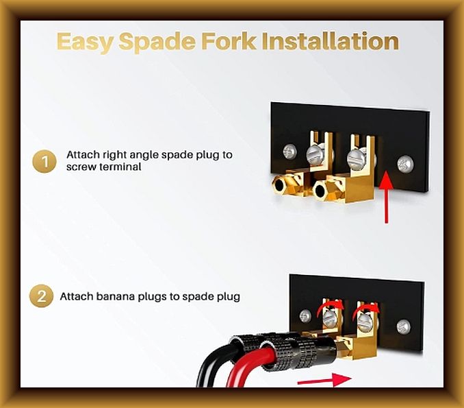 Right-angle-spade-to-banana-plug-connectors