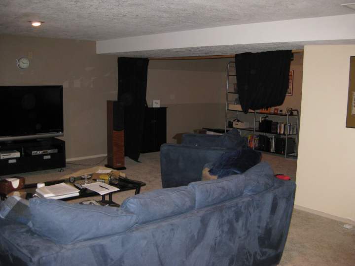 Shot showing side area to right of right speaker