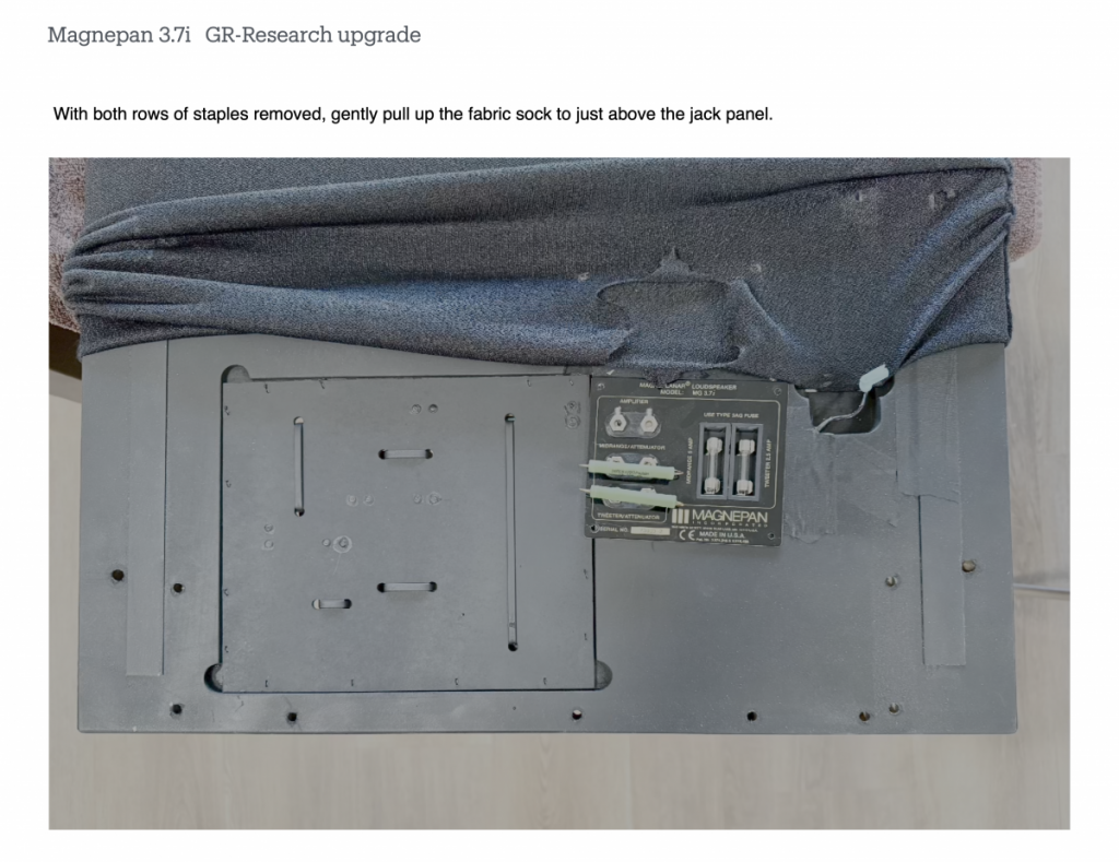 Magnepan 3.7I GR Research upgrade tutorial