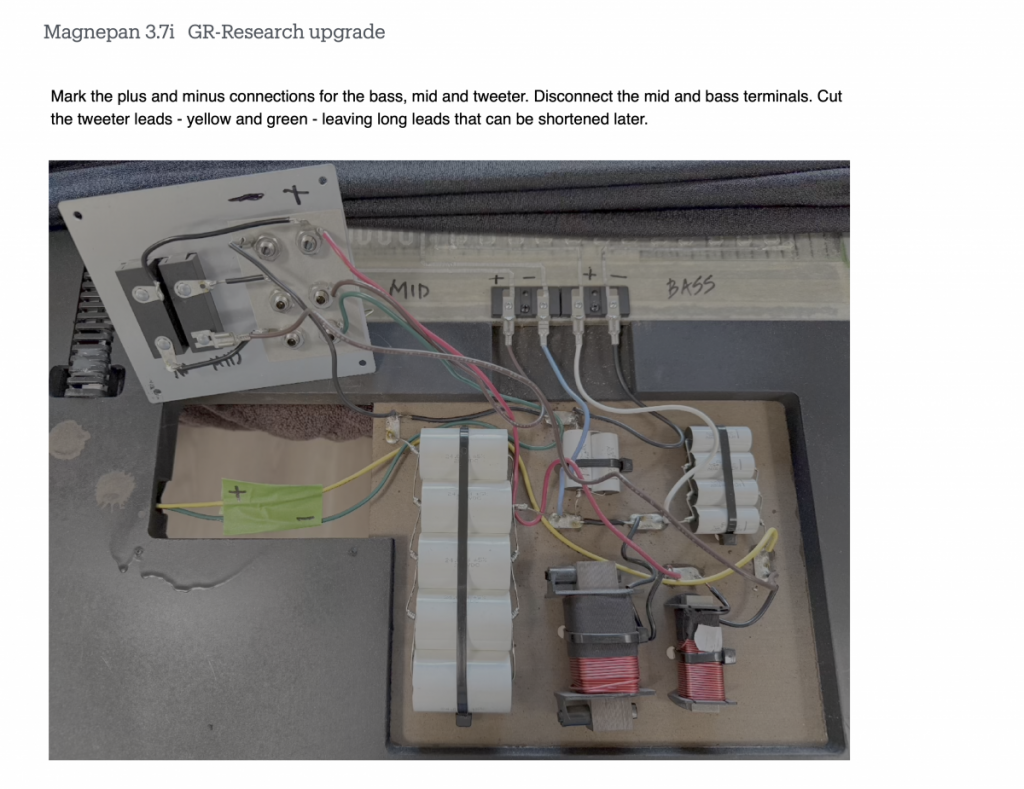 Magnepan 3.7I GR Research upgrade tutorial