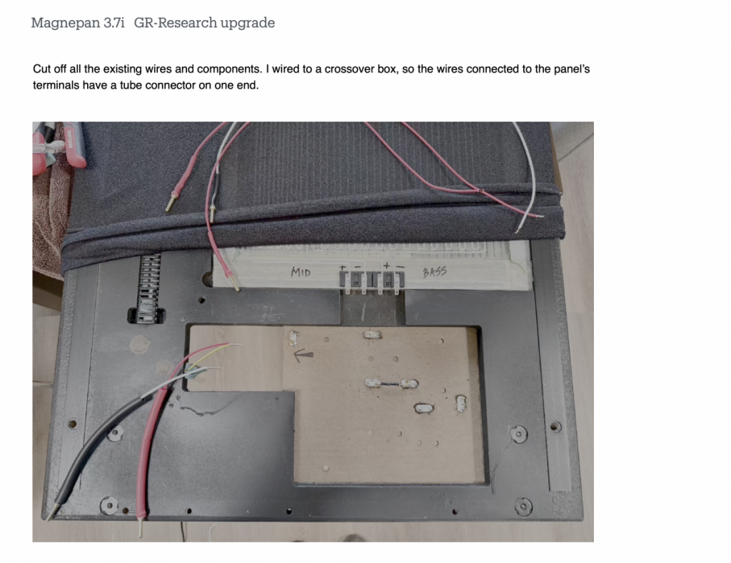 Magnepan 3.7I GR Research upgrade tutorial