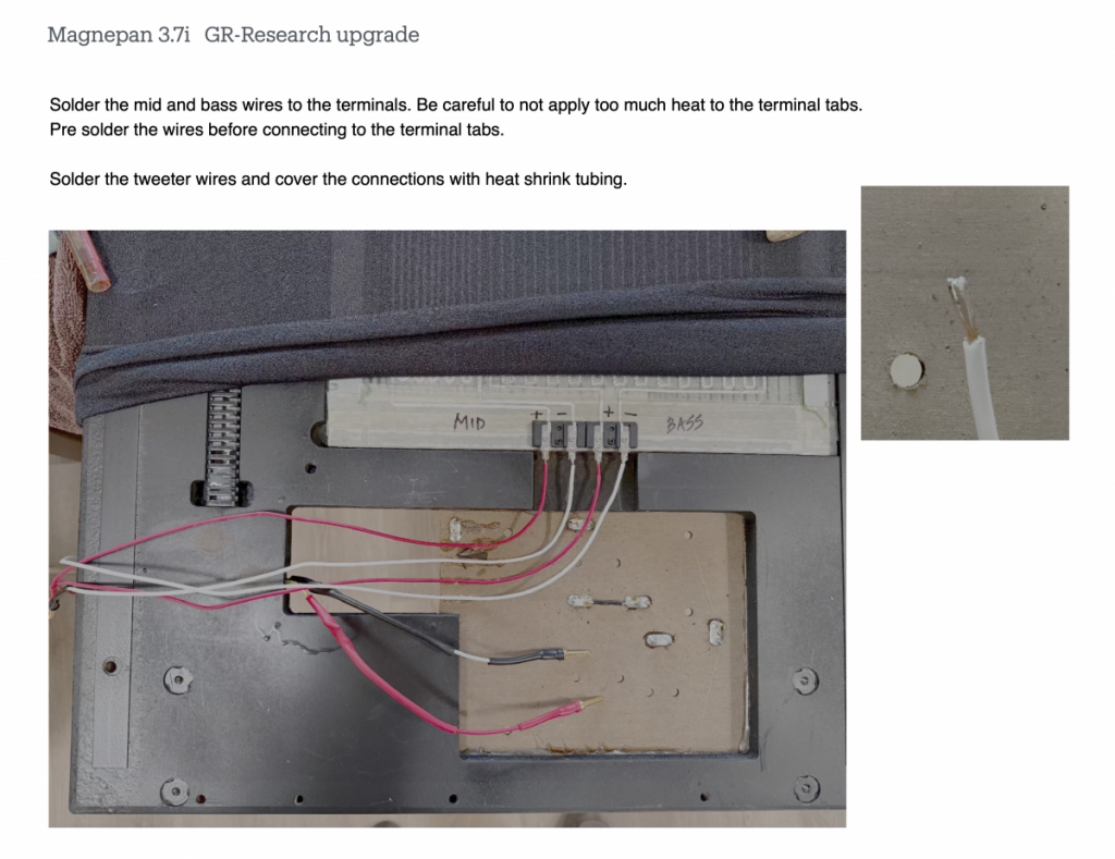 Magnepan 3.7I GR Research upgrade tutorial