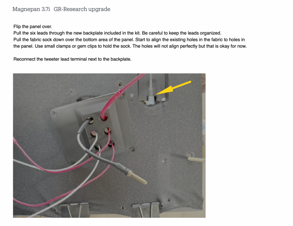 Magnepan 3.7I GR Research upgrade tutorial