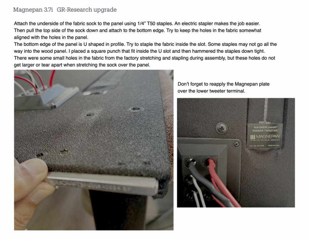 Magnepan 3.7I GR Research upgrade tutorial