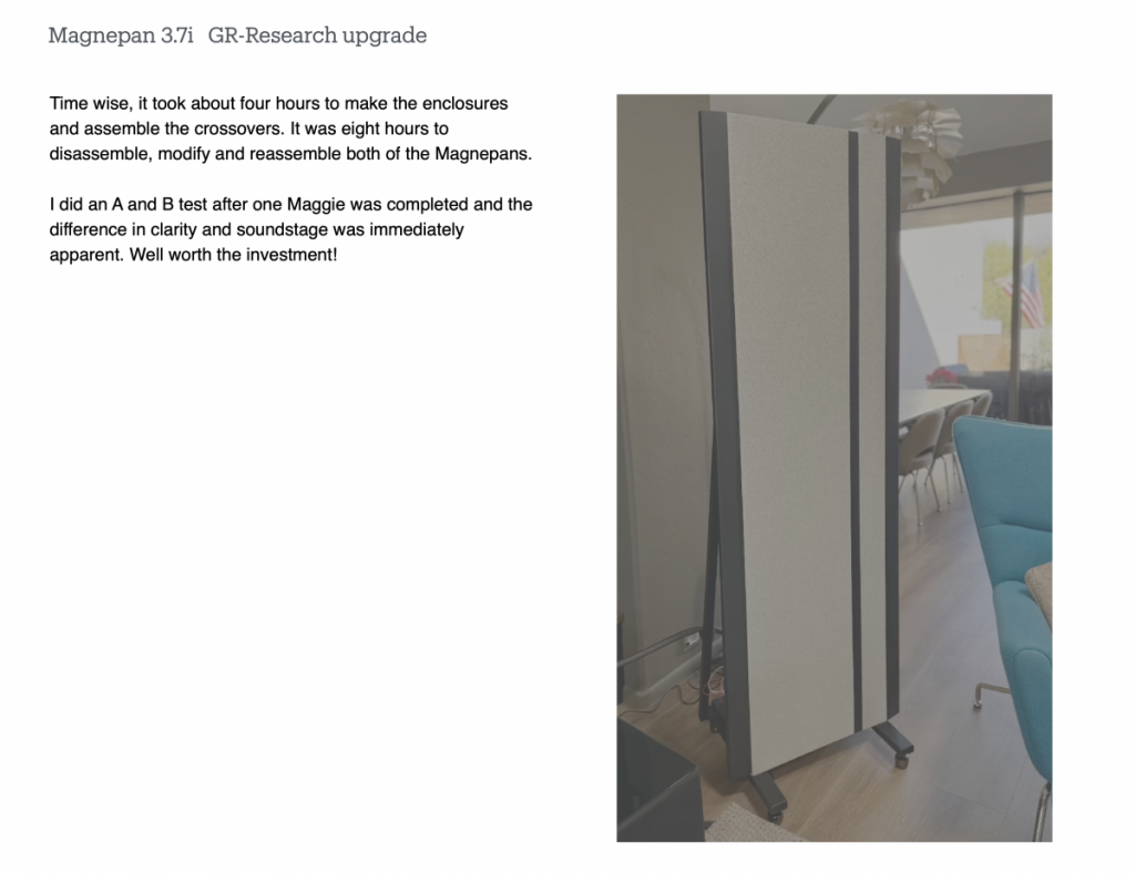 Magnepan 3.7I GR Research upgrade tutorial