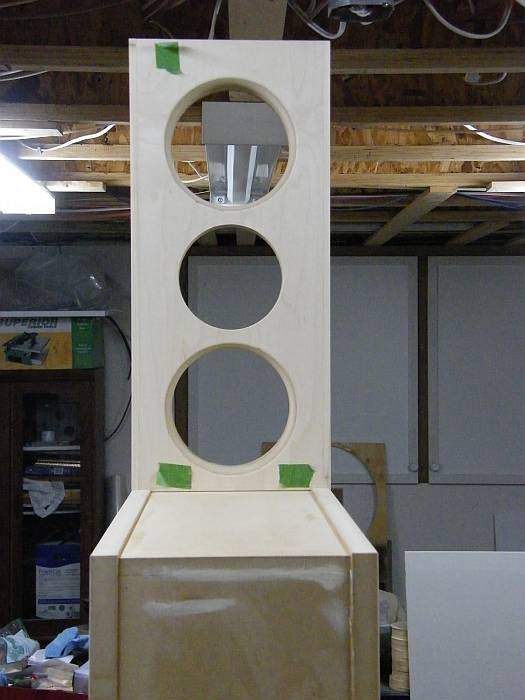 rear view of box and baffle