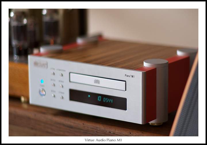 My Virtue Audio Piano M1 with the red-brick sides with 