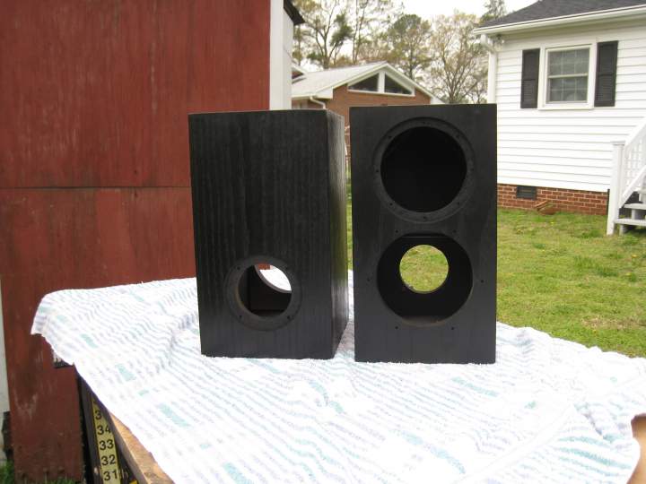 Neo 1 Construction Pictures - Showing cabinet front and rear view.