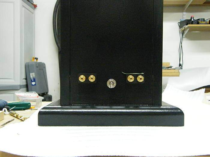Binding posts and Bass Man. switch