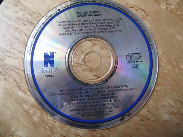 Kronos Quartet on Nonesuch 1988