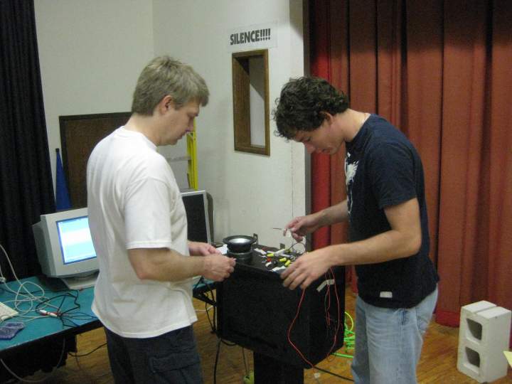 Danny and student looking for a short