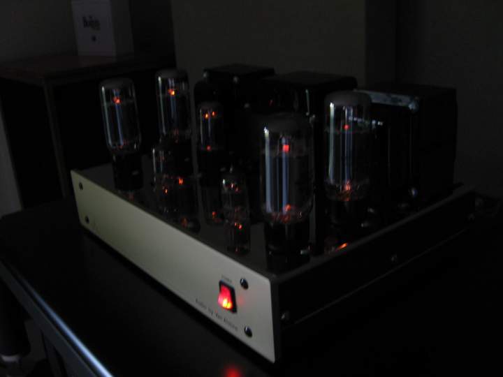 Van Alstine Ultravalve tube amp with lights off. :)