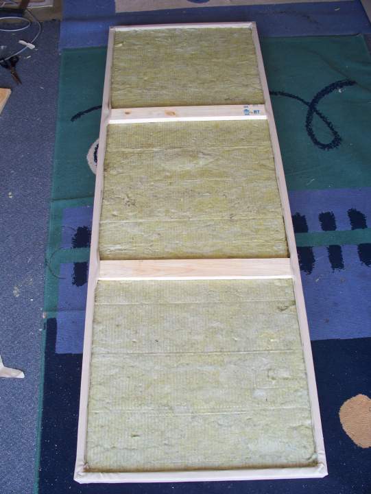 Fabric trimmed, tucked and stapled