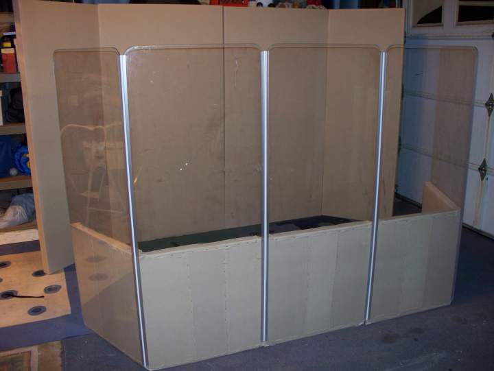 Completed drum booth. Rear panels are 2 6'x2' on the outside and 2 6'x3' on the inside.