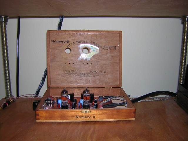 old cigar box just fits as enclosure