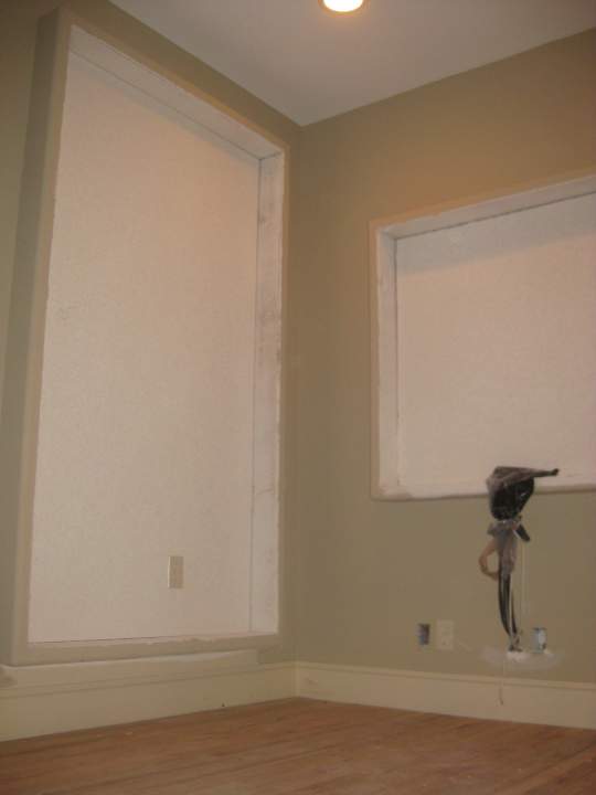 Left box painted with floors