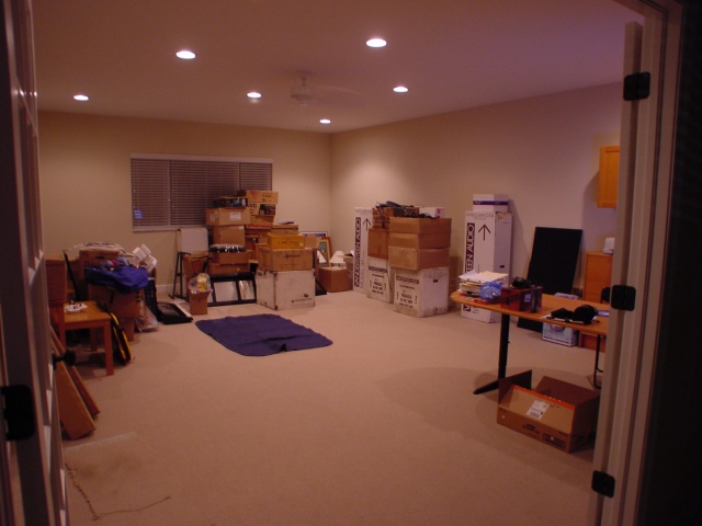 The New Room With All of My Stuff In Boxes