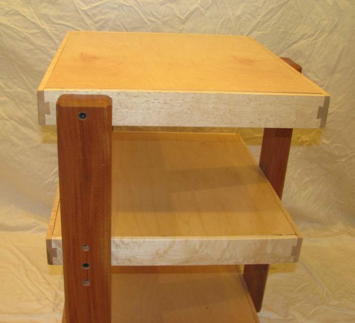 HHG Stands Sundancer- Dovetail joinery, Bird's Eye Maple/Quartersawn Mahogany Side