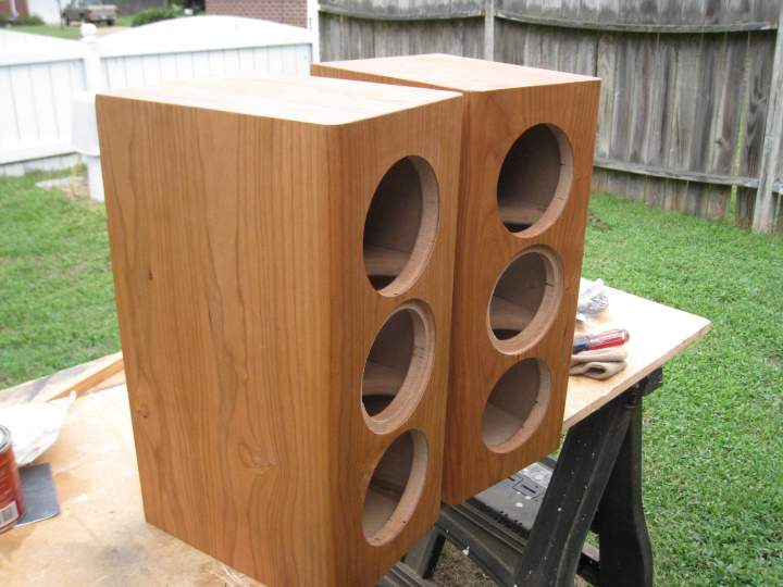 N3S enclosure veneered, left sidew view.