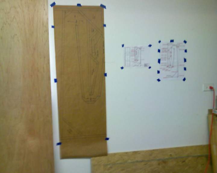 Pattern up on the wall where I can refer to it/measure.