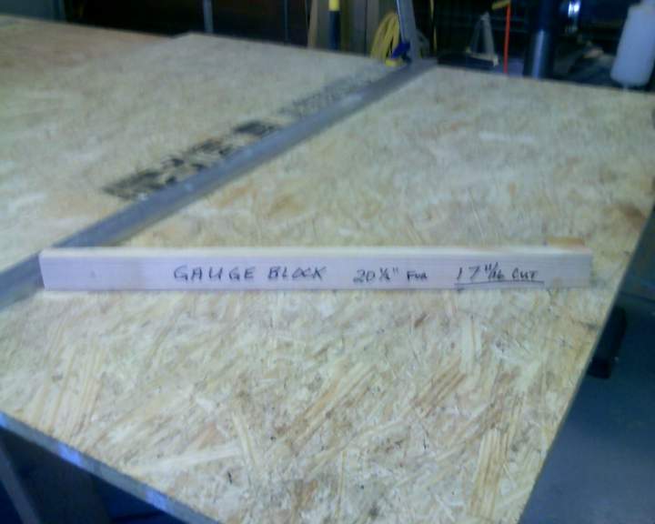 The infamous gauge block, wrong size!