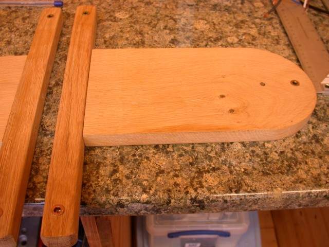 The Oak base on which everything is mounted.